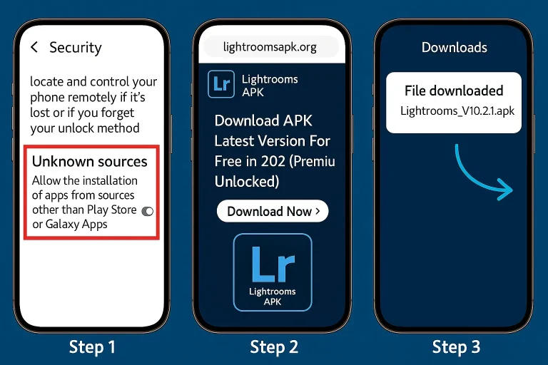 Image showing the downloaded APK file